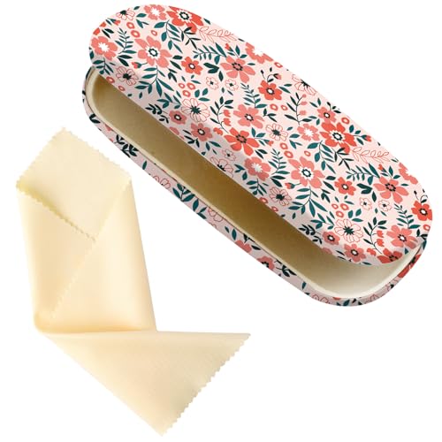 Image of Glasses Case Hard Shell,Portable Protective Eyeglasses Case, Eyeglass Holder Box with Cleaning Cloth, for men women