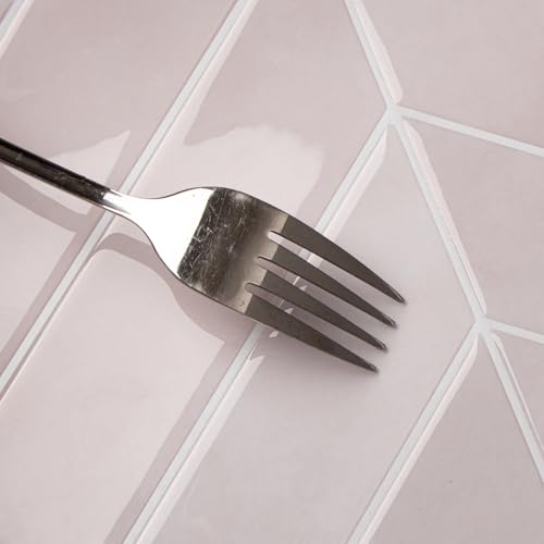 Image of Stick Tiles Peel and Stick Backsplash of 11.4 inch X 9 inch - 3D Adhesive Peel and Stick Wall Tile for Kitchen, Bathroom, Living Room, etc. (10, Dusty Pink)