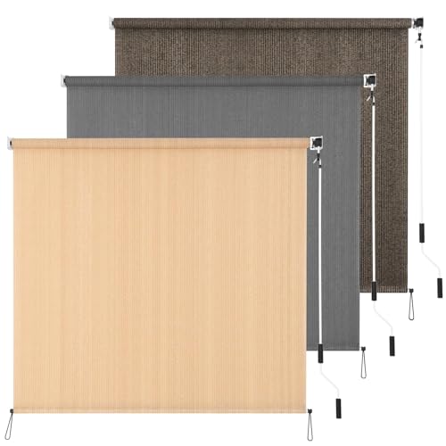 HIDODO Outdoor Roller Shade 8' W x 8' L Cordless