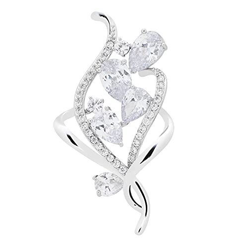 Zirconia Crystal Flower Brooches Pins for Women bouquets Costume Jewelry Gifts