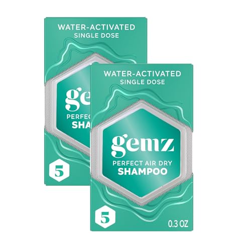 Gemz Water Activated Single Dose Restore Shampoo, Perfect Air Dry, Color Safe, 0.3oz 5 Count (2 Pack)