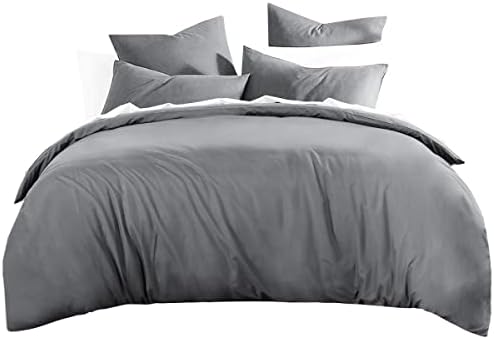 RUIKASI King Size Duvet Cover Set - Microfiber Kingsize Duvet Cover with 2 Pillowcases, Ultra Soft Bedding Quilt Cover with Zipper Closure, Dark Green