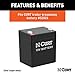 CURT 52022 6-Inch x 5-1/2-Inch x 3-1/4-Inch Lockable Trailer Breakaway Battery Case