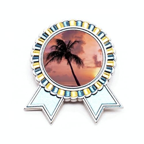 Pin's bateau de plage océan et sable en métal M pour veste en jean