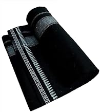 IAgriText Cotton Lungies for Men - Pack of 1 - Single (1.28 X 2.00 mtrs) BlackColour Thalapathi Border Dhoti Single Dhoti