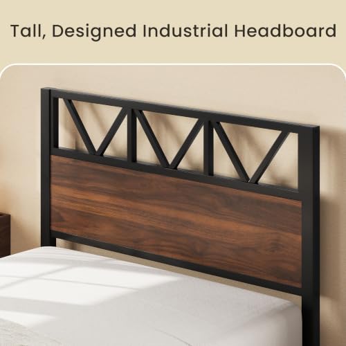 Image of LIKIMIO Twin XL Bed Frames with 2 Storage Drawers, Lights, Charging Station