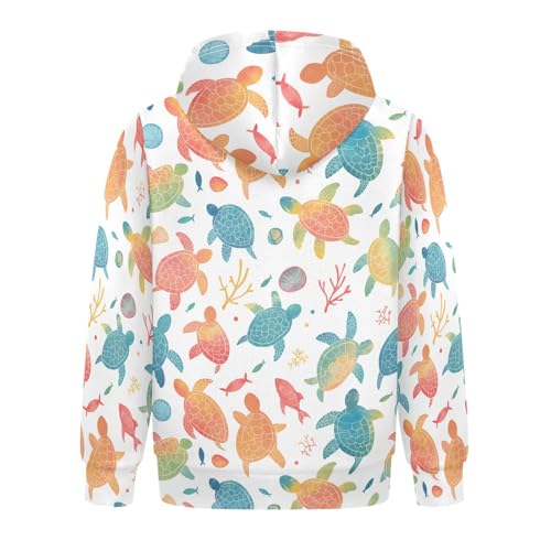 KLL Bohemian Sea Turtle Unisex Girls Boys Sweatshirts Sweater Crewneck Hooded Pullover Hoodies Kangaroo Pocket2