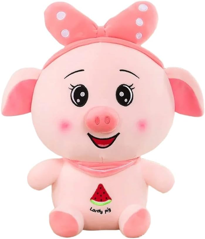 Toys for Kids, Pig Soft Toy Hair Band Wear Designed Cute Teddy Bear Animal Stuffed Soft Plush Huggable & Playful Plush Pig for Kids Charming Design (Size- 50 CM)