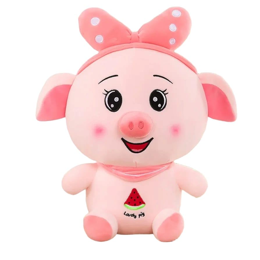 Toys for Kids, Pig Soft Toy Hair Band Wear Designed Cute Teddy Bear Animal Stuffed Soft Plush Huggable & Playful Plush Pig for Kids Charming Design (Size- 50 CM)