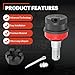 10626 Ball Joints Kit Compatible with Jeep Wrangler JK 2007-2018 Greaseable Fittings 2 Upper & 2 Lower Ball Joints Kits