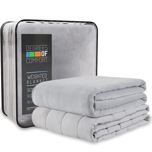 Degrees of Comfort Washable Weighted Blanket with Removable Cover Twin Size, 1 x Cozyheat Minky...