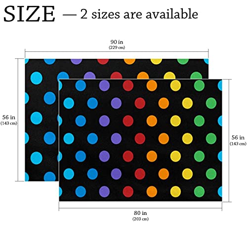 Art Wall Tapestry Colorful Rainbow Polka Dot Pattern Tapestry Wall Hanging, Extra Large Tapestry For Bedroom, College Dorm, Furniture Sofa Cover, Picnic Blanket Home Decor #TOP4