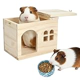 Faihats Hamster Hideout Bed,Guinea Pig House,Small Animal Hideouts Bed Washable Rat Cage Accessories for Hamster Guinea Pig Ferret Hedgehog Houses Pet Sleeping Nest Flip-Top House