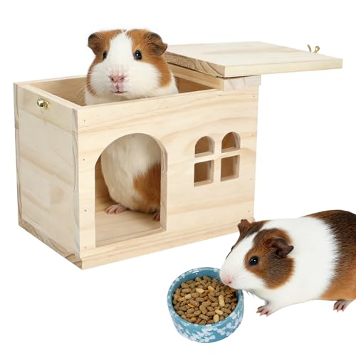 Faihats Hamster Hideout Bed,Guinea Pig House,Small Animal Hideouts Bed Washable Rat Cage Accessories for Hamster Guinea Pig Ferret Hedgehog Houses Pet Sleeping Nest Flip-Top House