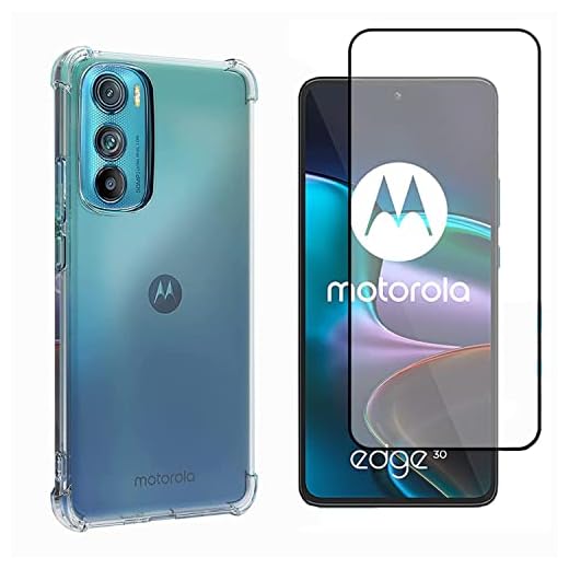 Kit Capa Capinha Para Motorola Edge 30 Normal 5g Case Air Anti Impacto Transparente + Película De Vidro Temperado 3d Full Cover (Transparente + Vidro 3d)