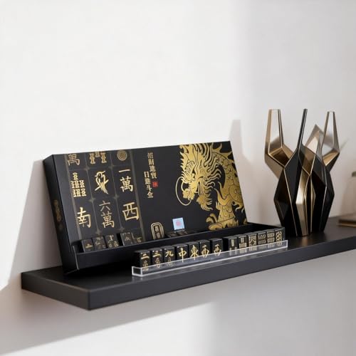 Juego de Mahjong compacto negro de 2 cm Generisch para mesa 7