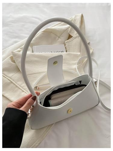 Women's Bow Leather Shoulder Bag Flap Top Handle Zipper Y2k Vintage Underarm Bag2