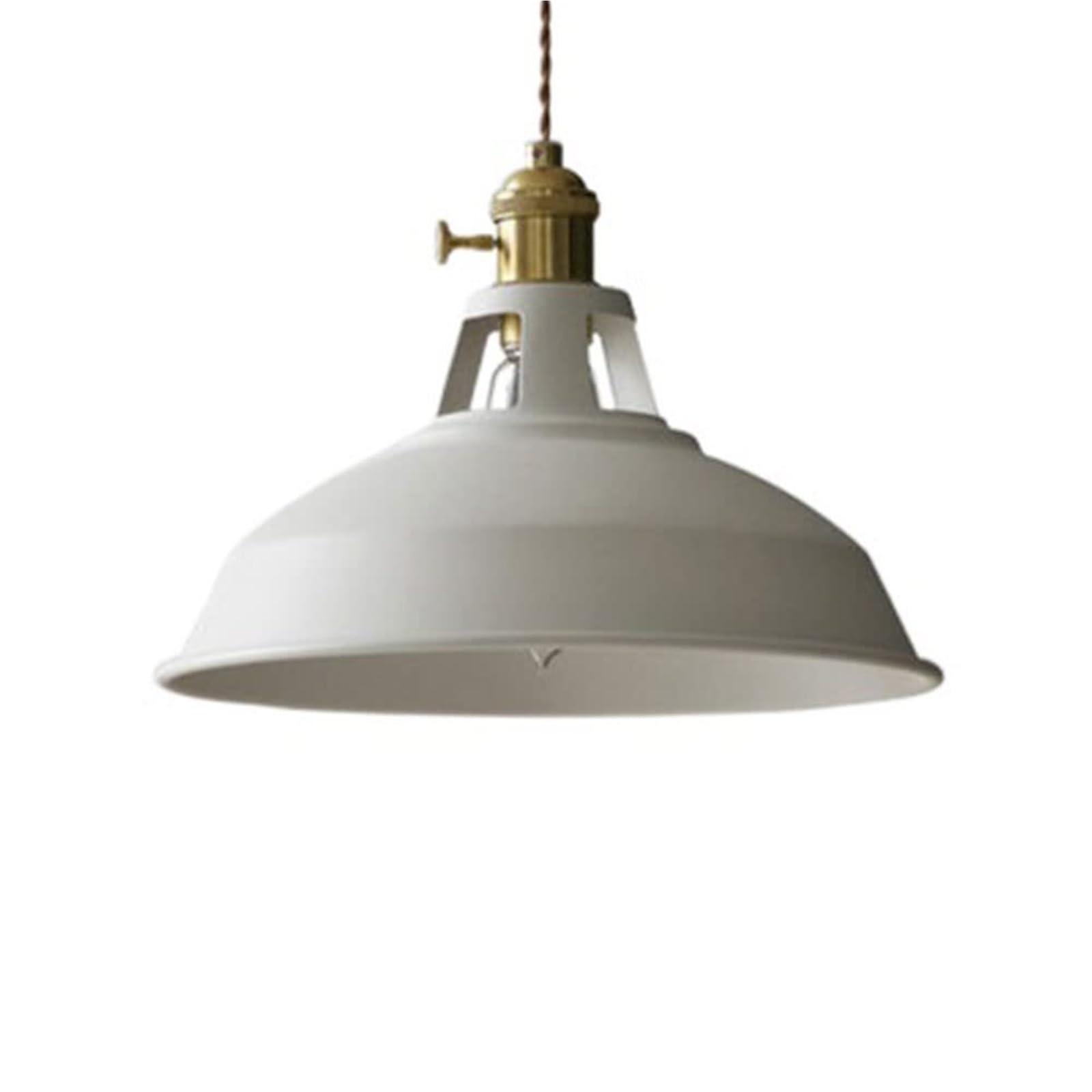 KHUKHU Rustic Hanging Light 10.2" 1-Light Farmhouse Industrial Hanging Lamp Yellow Kitchen Island Pendant Light Barn Edison Lamp E26/E27 Lamp for Home Ceiling Pendant/Table Lamp(B,26CM)