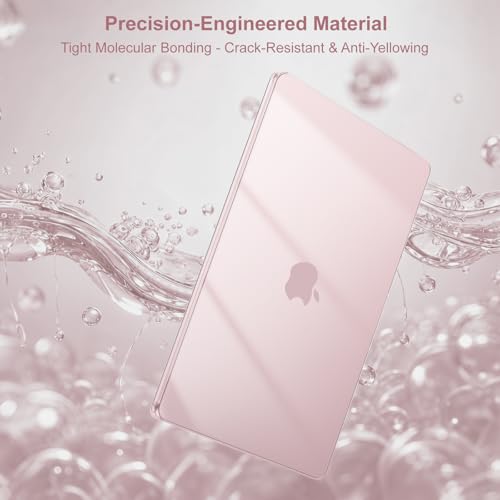 Image of MOSISO Compatible with MacBook Neo Case 13 inch 2026 Release Model A3404 with A18 Pro Chip, 4 in 1 Kit Precision Fit Crack & Scratch Resistant Protective Hard Shell Case Cover, Crystal Blush