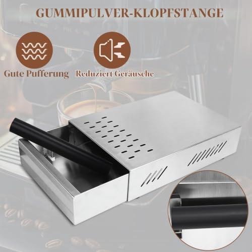 Foto von EFUTURETIME Kaffeesatz Abschlagbehälter 35x 25x 10 cm Sudschublade,Silber