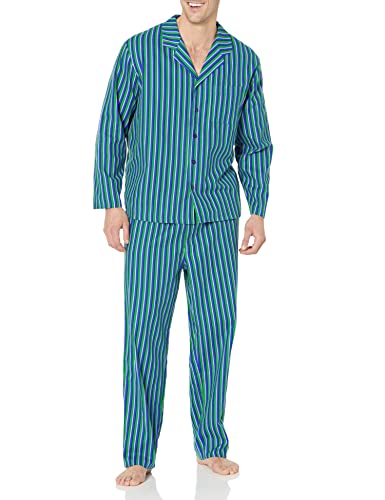 Amazon Essentials Men's Flannel Pajama Set, Blue Stripe, Medium #TOP4