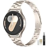 IMIVIO Thin Metal Compatible with Samsung Watch 7 bands, Adjustable Stainless Steel Replacement Strap for Galaxy Watch 7/FE/6/5/4 40mm 44mm /Galaxy 6 Classic/5 Pro/4 Classic/Active 2 Women Men
