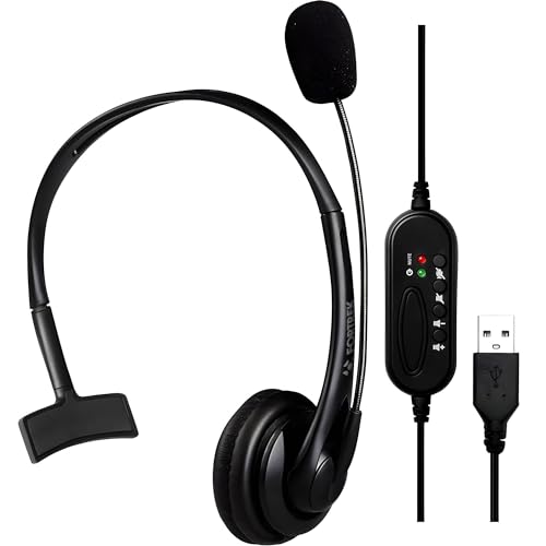 Headset Office FK731A USB Preto Fortrek