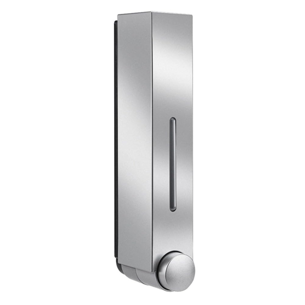Dispenser di sapone da parete per bagno, 3 scomparti da 420 ml, dispenser per lozioni per doccia, cucina, hotel, installazione senza foro, plastica ABS, serratura bianca