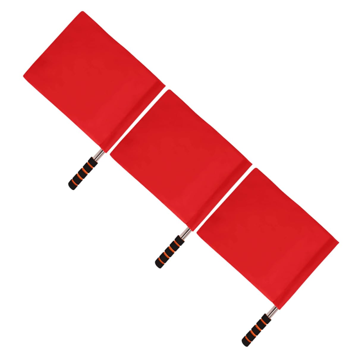 Gogogmee 3Pcs Warning Flags for Referees Durable Commander Flags for Racing Events Sports Activities and Comfortable Grip for Easy Handling