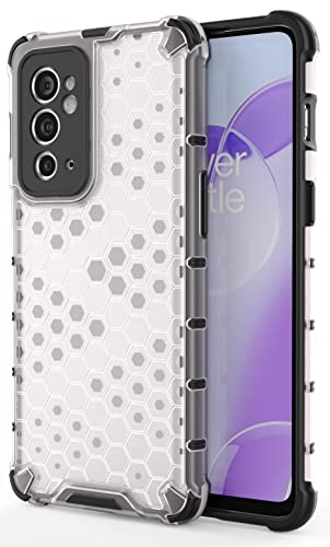 Image of Glasgow Back Case Cover Compatible with OnePlus 9RT 5G (Honeycomb Pattern) - Transparent