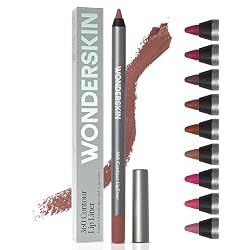 Wonderskin Lipliner Pencil - 360 Contour Lipliner, Long Lasting, Sharpenable, Waterproof and Transfer-Proof Brown Lip Liner Pencil (Saddle)