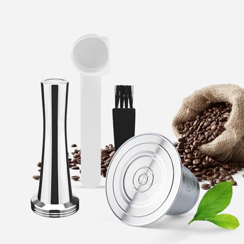 Cápsulas Recargable Reutilizables Acero Inoxidable Compatible con Philips L’OR, capsula recargable para Philips L’OR+tamper