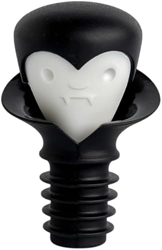 Vista 4 de OTOTO Tapones y vertedor de vino Regalos de Halloween para amantes del vino, tapón de botella de vino espeluznante, accesorios góticos de vino