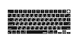 XSKN Arabic Black US Version Silicone Keyboard Cover Skin for 2021 Released MacBook Pro 14 inch A2442 MacBook Pro 16 inch A2485 with ( M1 Pro / Max chip ) Liquid Retina XDR Display Touch ID (K-395)