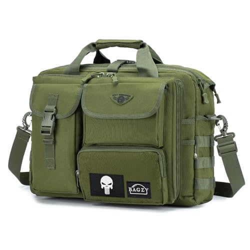 BAGZY Bolso Hombre Ordenador Portátil Antirrobo Maletín Portátil 14/15.6/17 Pulgadas Impermeable Militar Táctica Portadocumentos Hombre Bolsa para Negocios Trabajo Viajes y Maestro