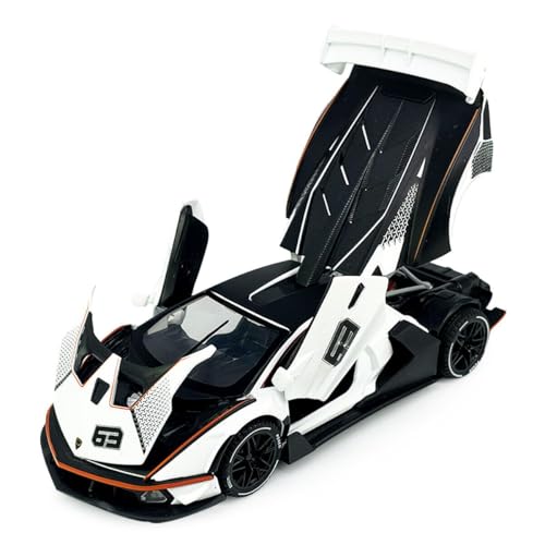 Image of Lamborghini Essenza SCV12 Model Car with Box, Zinc Alloy Pull Back Toy car with Sound and Light for Kids Boy Girl Gift [Colors as Per Stock]