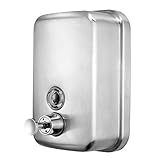 ● Capacidad: 500 ml. LEMON CLOUD Dispensador de jabón Montaje en Pared - Superficie de Acero Inoxidable Cepillado, Prueba de óxido, Prueba de Fugas, Dispensador de Loción, para Cocinas, Baños, Hoteles, etc.500ml