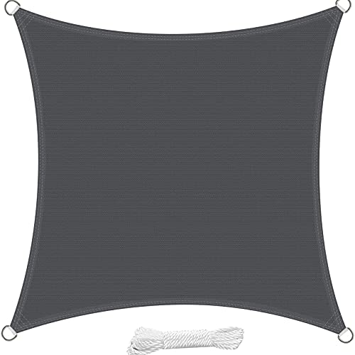 CHBIN Sun Shade Sail 2.5x5m Waterproof Sun Shade Sail Sunscreen Awing 100% Polyester for Outdoor Garden Patio Yard Party Swimming Pool, Dark Gray