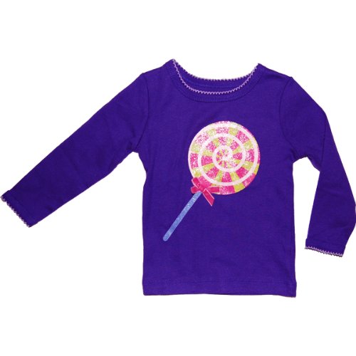 Amazon Co Jp Carter S カーターズ 紫キャンディーロンt パープルリボン ラメ入りペロペロキャンディープリント長袖tシャツ コーデトップス 並行輸入 服 ファッション小物