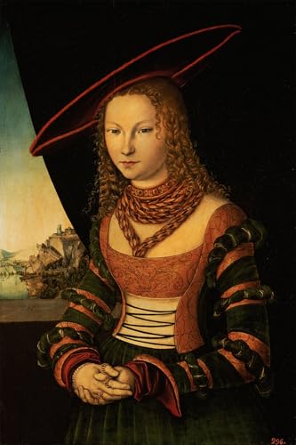 Lienzo Ritratto di Lutero de Lucas Cranach, cuadro decorativo de hogar en 60x90cm
