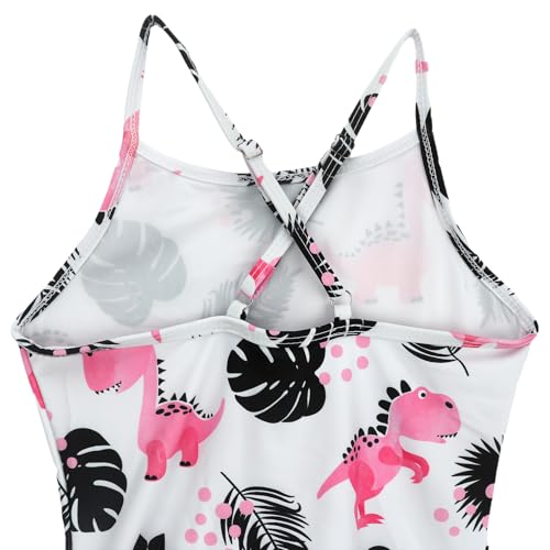 Image of Girls Swimsuit One Piece Bathing Suit with Adjustable Straps Quick Dry Beach Swimming Suits Swimwear 4-10 Years