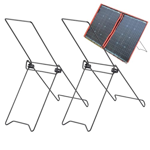 Solarpanel Halterung | 2PC Solarmodul Halterung | Stahlverstellbare Solar Panel Halterung Ständer Tracker Mobiles | Faltbar Dach & Bodenhalterungen Solarmodule Halterung Balkon