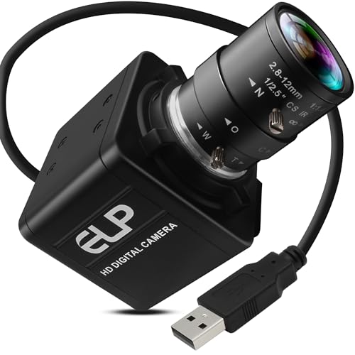 Amazon.co.jp: ELP 4K USBカメラ 8メガピクセル 2.8-12mm 4倍