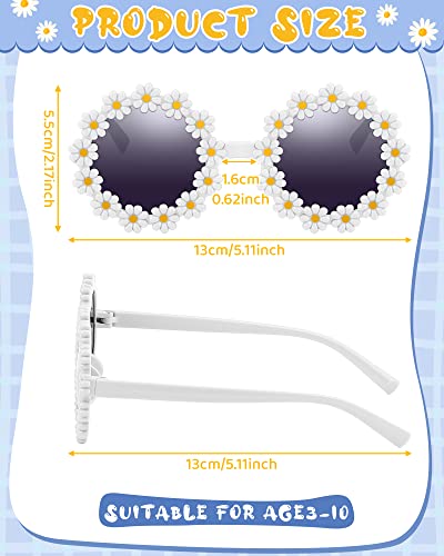 Sumind 24 Pairs Kids Daisy Sunglasses Flower Round Sunglasses for Toddler Child Beach Glasses Cute Eyewear Party Favor2
