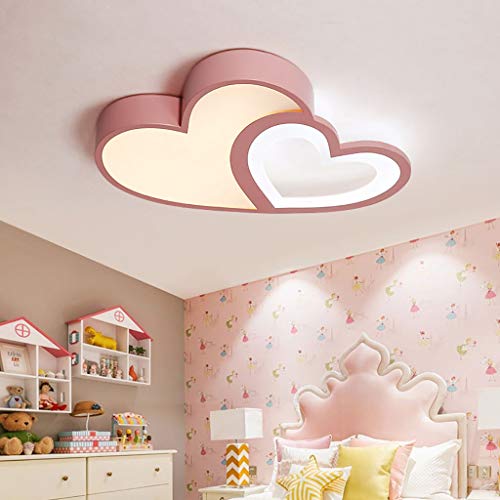 Lampes acryliques modernes rose 24W pour éclairage plafond chambre fille dessin animé