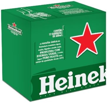 Caixa de cerveja Heineken com 12 unidades