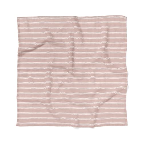Image of Mini Wander Swaddles for Newborns Muslin Swaddle Blankets - Breathable Soft Receiving Blanket Baby Essentials | 47 x 47 Cotton - (Stripe (Smoke Rose)