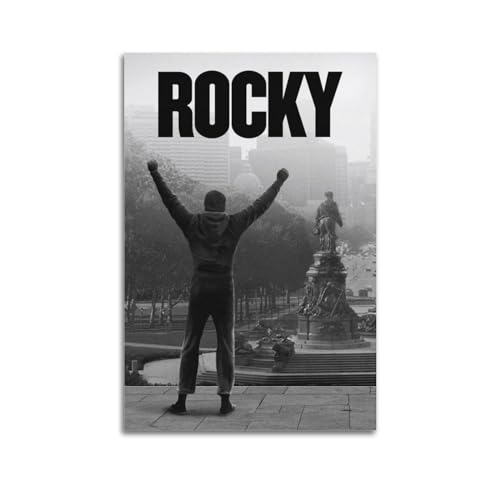 GOUYOONL Póster decorativo de la película Rocky para pared, lienzo y arte impreso, moderno, decoración de dormitorio familiar, 20 x 30 cm