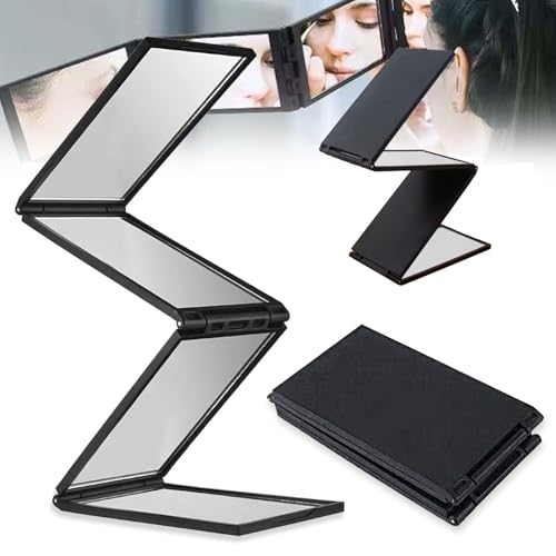 SoundZero Miroir Cosmétique Portable 360°, Coiffure et Rasage (Noir)