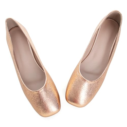 WENJIAZHIZHI Womens Camouflage Square Toe Ballet Flats Dress Shoes for Women Dressy Comfortable Slip On Flats Shoes Casual